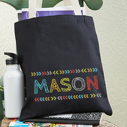 Alternate image 1 for Stencil Name Personalized Tote Bag For Boys