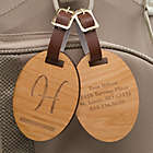 Alternate image 2 for Classic Monogram Personalized Wood Bag Tag
