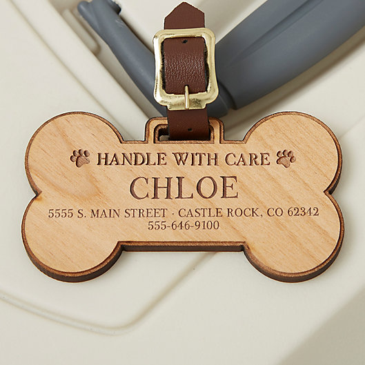 Alternate image 1 for Pet Personalized Wood Bag Tag