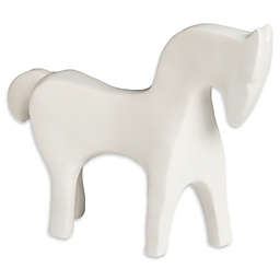 Global Views Ceramic Horse Figurine in Matte White