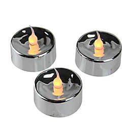 Battery Operated Flickering LED Tea Light Candles (Set of 3)