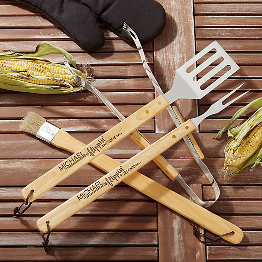 Alternate image 1 for You're Flippin' Awesome Personalized BBQ Utensil Set