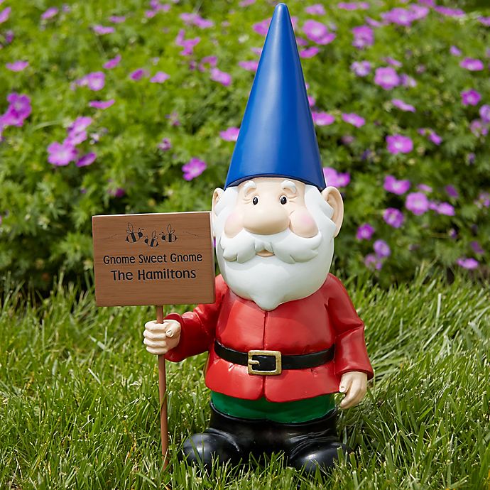 Gary Garden Gnome With Personalized Greeting Sign Bed Bath Beyond