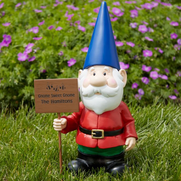 Gary Garden Gnome With Personalized Greeting Sign Bed Bath Beyond