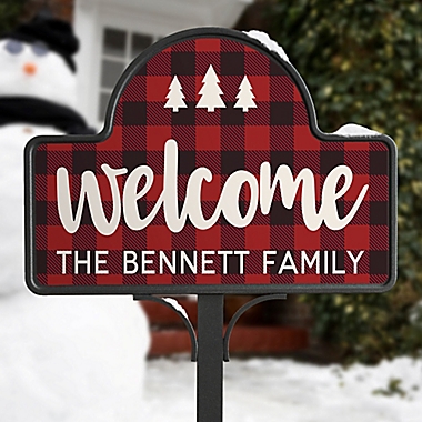 Cozy Cabin Personalized Magnetic Garden Sign. View a larger version of this product image.