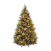 National Tree Company 7.5-Foot Carolina Pine Pre-Lit Artificial Hinged Christmas Tree w/Clear Lights