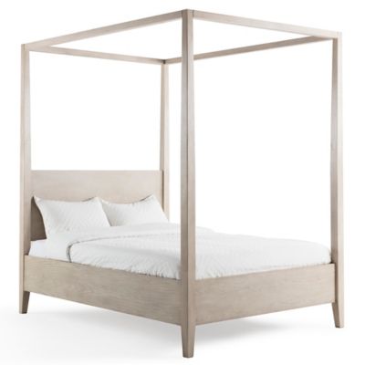 Willow Wood Canopy Bed In Natural, Wood Canopy Bed Frame Full Size