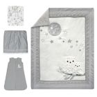 Alternate image 1 for Lambs &amp; Ivy&reg; Luna 4-Piece Crib Bedding Set in Grey/White