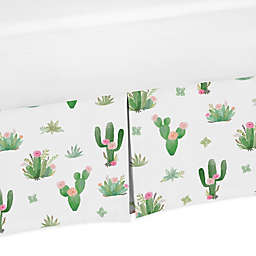 Sweet Jojo Designs Cactus Floral Crib Bed Skirt