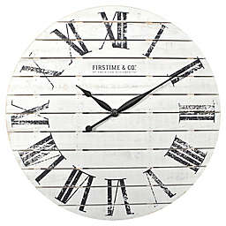 FirsTime & Co.® Shiplap Wall Clock in White