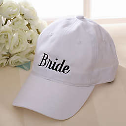 Our Wedding Party Embroidered White Baseball Cap