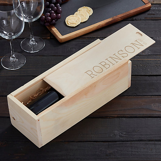 Alternate image 1 for Family Name Established Engraved Wood Wine Box