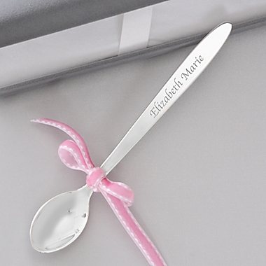 Personalized Silver Plated Heirloom Baby Spoon. View a larger version of this product image.