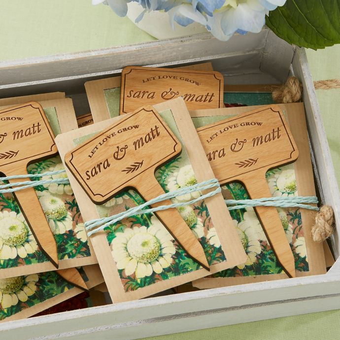 Wedding Favor Personalized Plant Marker Set Bed Bath And Beyond