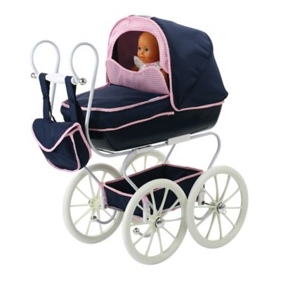 navy dolls pram