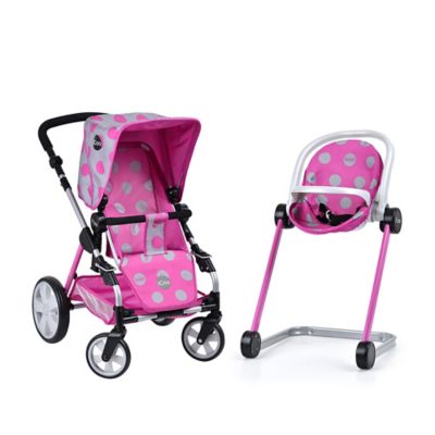 baby doll stroller high chair set