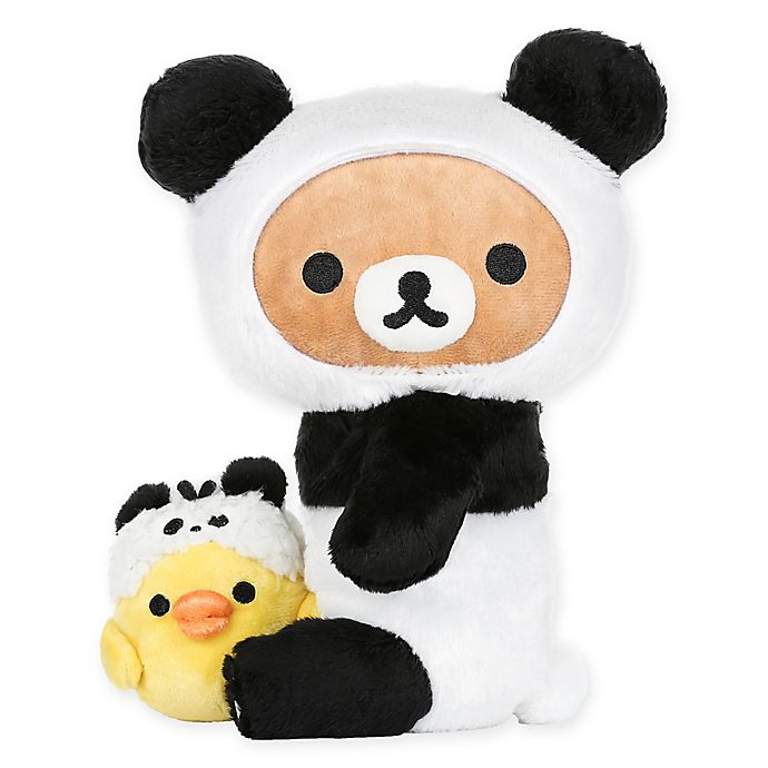 Rilakkuma⢠Panda with Kiiroitori Plush Toy in Black/White | Bed Bath & Beyond