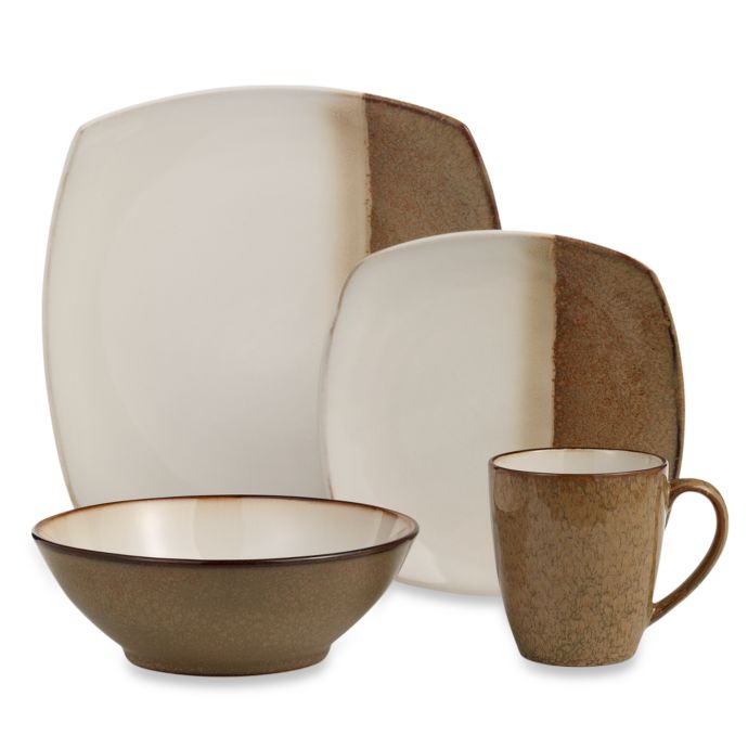 Sango Metallics Gold 16Piece Dinnerware Set Bed Bath and Beyond Canada