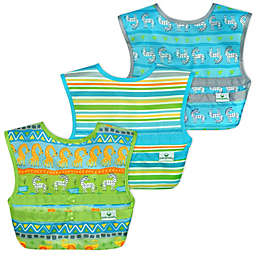 green sprouts® Snap + Go® 3-Pack Easy-Wear Bibs in Green Safari
