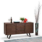 Alternate image 1 for Simpli Home Lowry Solid Acacia Wood Sideboard Buffet in Distressed Charcoal Brown
