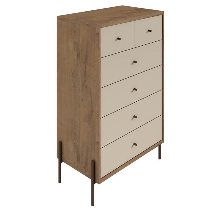 Manhattan Comfort Joy Tall Dresser In Off White Bed Bath Beyond