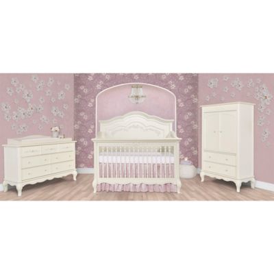 evolur aurora crib ivory lace