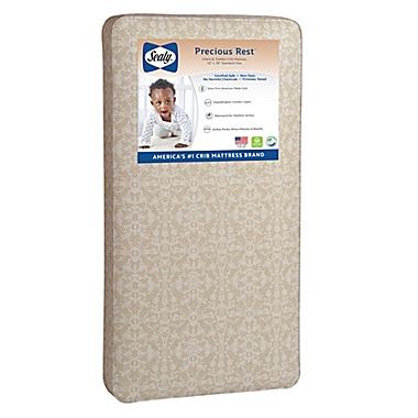 Sealy&reg; Precious Rest 120-Coil Crib and Toddler Mattress in Natural/White. View a larger version of this product image.