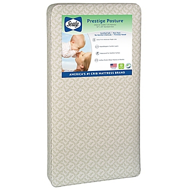 Sealy&reg; Signature Prestige Posture Crib and Toddler Mattress in Green Avalon. View a larger version of this product image.