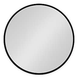 Kate and Laurel® Travis 25.6-Inch Round Wall Mirror in Black