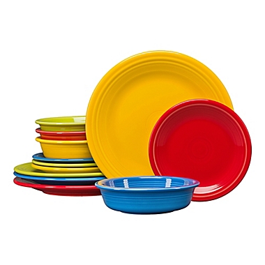 Fiesta&reg; Brights 12-Piece Classic Dinnerware Set. View a larger version of this product image.