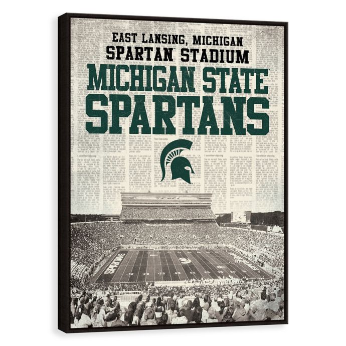 Michigan State University News Stadium Framed Printed Canvas Wall Art Bed Bath Beyond
