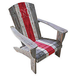 University of Nebraska Distressed Wood Adirondack Chair