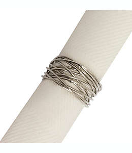 Anillo para servilleta de hierro de alambre color plata