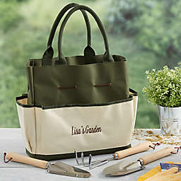 My Garden Personalized 4-Piece Garden Tote and Tool Set