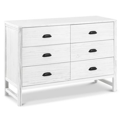 Davinci Fairway 6 Drawer Double Dresser, Cottage Style White Dresser