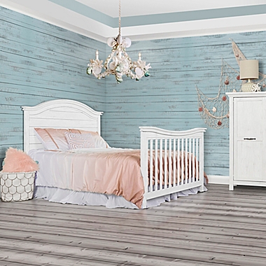evolur&trade; Convertible Crib Wooden Full-Size Bed Rail in Weathered White. View a larger version of this product image.