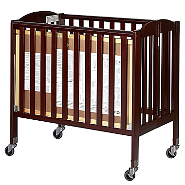 Dream On Me 3-in-1 Folding Portable Mini Crib in Espresso. View a larger version of this product image.