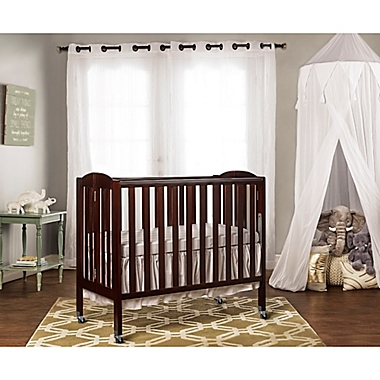 Dream On Me 3-in-1 Folding Portable Mini Crib in Espresso. View a larger version of this product image.