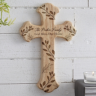 Family Vine Personalized Wood Cross. View a larger version of this product image.