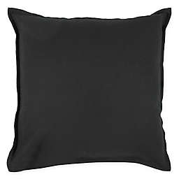 Rizzy Home Flanged Square Indoor/Outdoor Throw Pillow in Black
