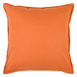 Rizzy Home Flanged Square Indoor/Outdoor Throw Pillow in Orange