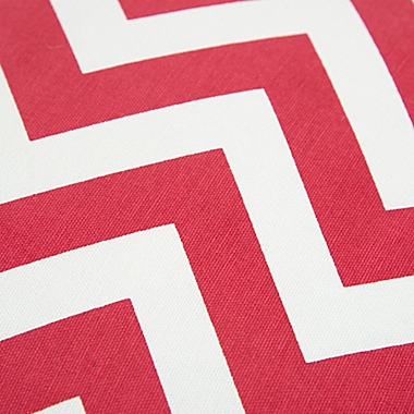 Rizzy Home Chevron Square Throw Pillow in Red/White. View a larger version of this product image.