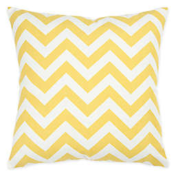 Rizzy Home Chevron Square Throw Pillow in Yellow