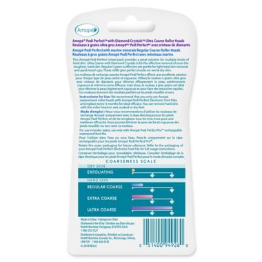 Amop&eacute;&trade; Pedi Perfect&trade; 2-Count Electronic Foot File Replacement Roller Heads. View a larger version of this product image.