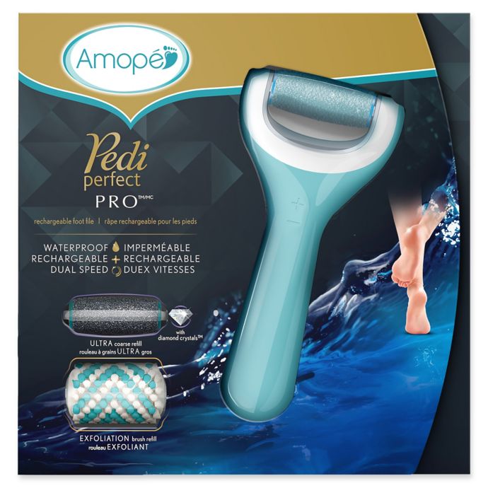 Amopé Pedi Perfect™ Wet & Dry™ Rechargeable Foot File Bed Bath and