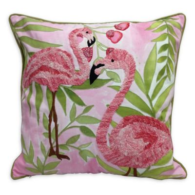 flamingo outdoor throw pillows