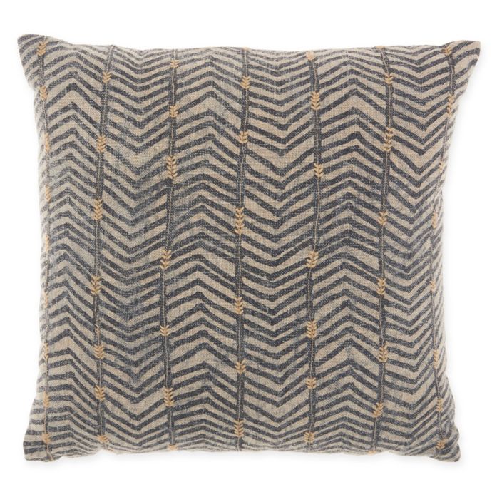 Studio Nyc Designs Embroidered Arrow Square Throw Pillow In Linen