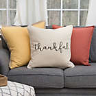 Alternate image 5 for Rizzy Home &quot;Thankful&quot; Square Throw Pillow in Natural