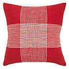Alternate image 0 for Rizzy Home Woven Plaid Square Throw Pillow in Red/White