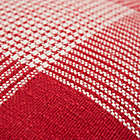 Alternate image 1 for Rizzy Home Woven Plaid Square Throw Pillow in Red/White